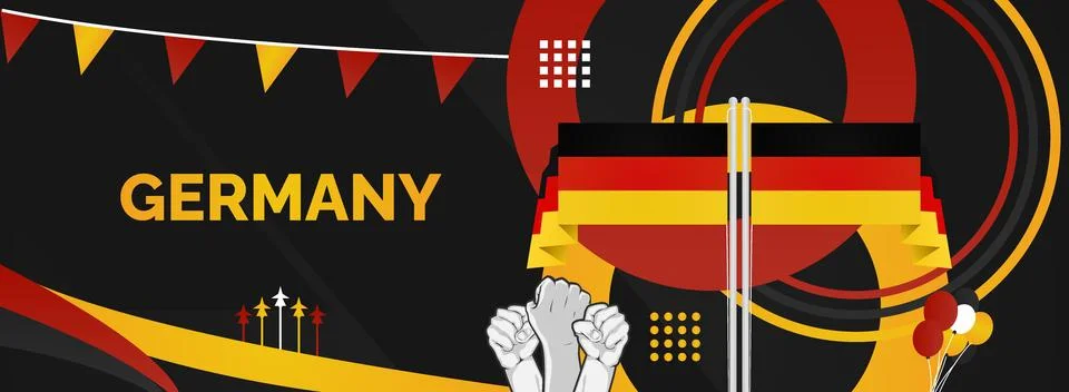 Germany Unity Day modern banner. Creative background of Germany National da.. Stock Illustration