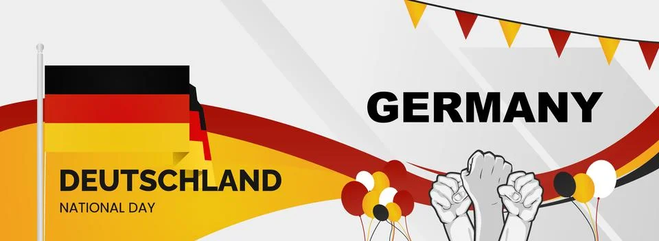 Germany Unity Day modern banner. Creative background of Germany National da.. Stock Illustration