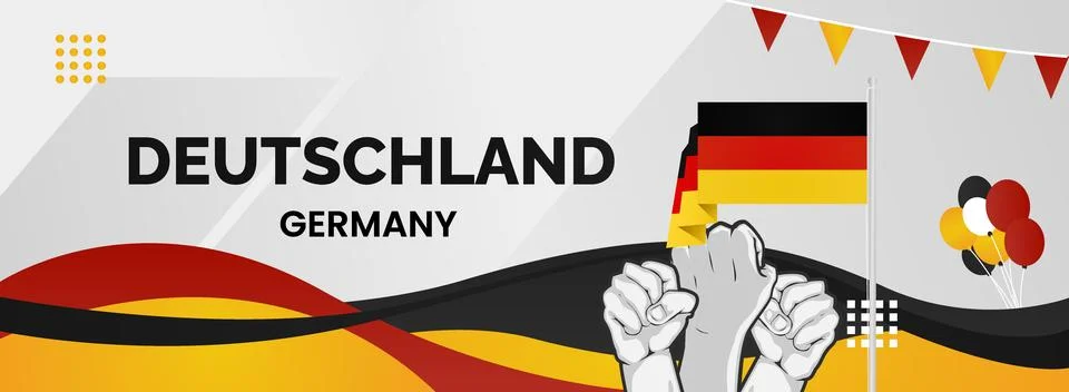 Germany Unity Day modern banner. Creative background of Germany National da.. Stock Illustration
