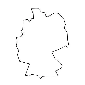 Germany vector country map thin outline icon Illustrazione stock