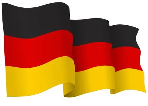 Germany vector flag isolated on white. Stock Illustration