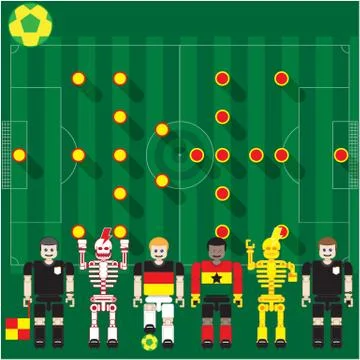 Germany vs ghana Stock-Illustration