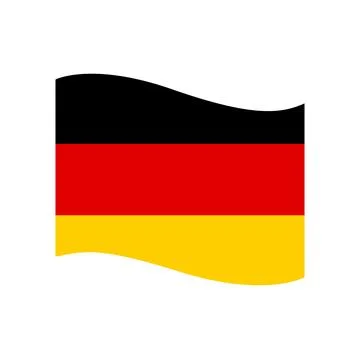 Germany Waving Flag Black Red Gold Black Background Stock Illustration