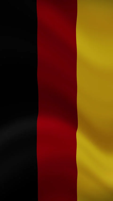 Germany Waving Flag in Vertical Orientation – Realistic Loop Animation Video stock 294947776