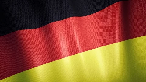 Germany's national flag loop waving closeup Stock Footage 125627478