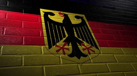 Germany's national flag painted on bricks Stock Illustration