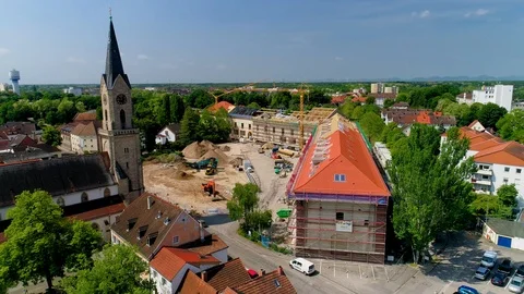 Germersheim Stengelkaserne / arial Vídeos de archivo 124964877