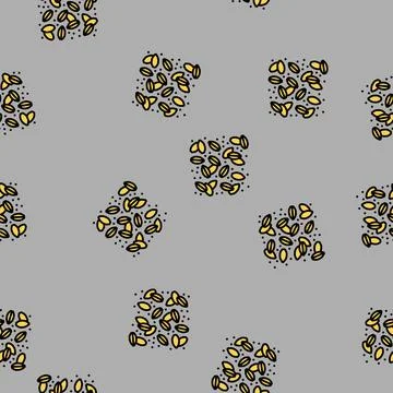 Germination beer production vector seamless pattern Stock Illustration