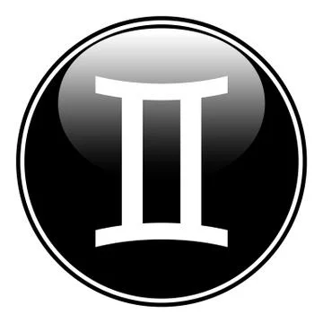 Germini symbol on white. Stock Illustration