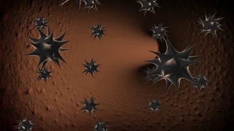 Germs Floating Around 4K AND Full HD  Brown Stock Footage 73441588