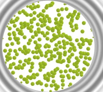 Germs in a petri dish Stock Illustration