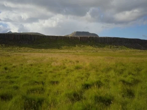 Gerouberg Cliffs drone approach 스톡 동영상 84787146