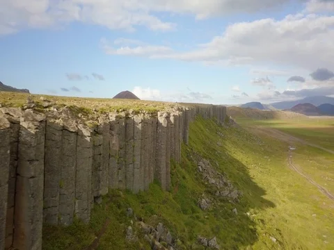 Gerouberg Cliffs drone 스톡 동영상 84787133