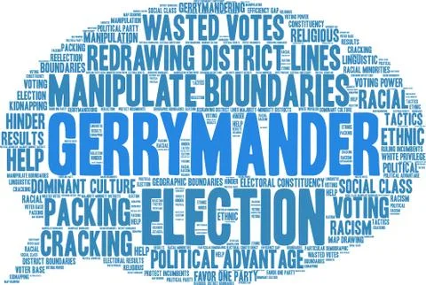 Gerrymander Word Cloud Stock-Illustration