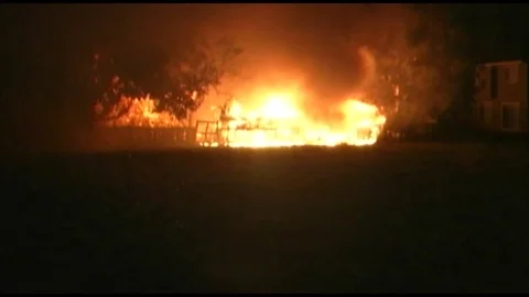 Gervais, House Fire 10-26-14 1 Stock Footage 82292965