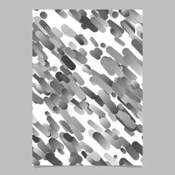 Gery trendy abstract diagonal gradient rounded stripe pattern flyer background Stock Illustration