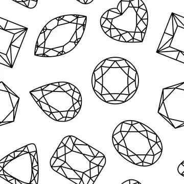Geschliffene Diamanten seamless pattern with cut diomonds Copyright: xZoon... Stock Photos