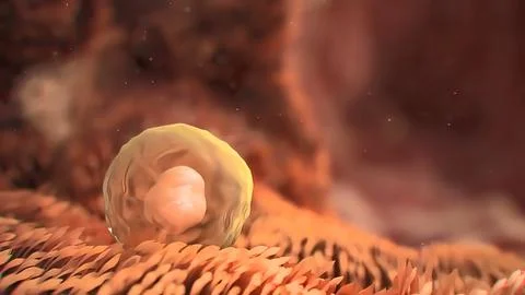 The gestation period from fertilization to birth is the process by which a ce 스톡 일러스트