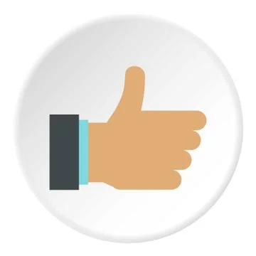 Gesture approval icon circle Illustration