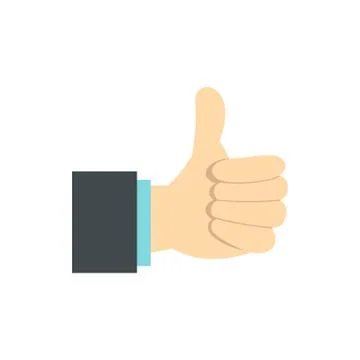Gesture approval icon, flat style Illustration