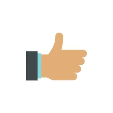 Gesture approval icon, flat style Illustration