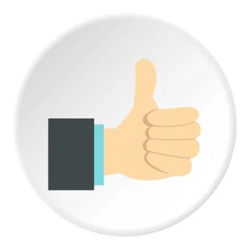 Gesture approval icon, flat style Illustration