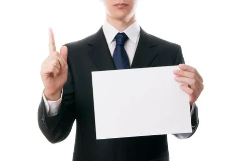 Gesture of businessman Stock Photos