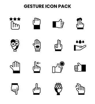 Gesture DuoTone Graphics Icons Pack Illustrazione stock