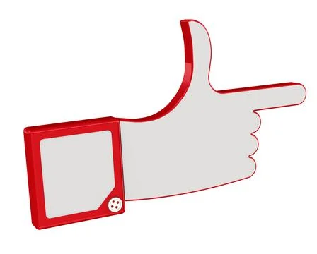 The gesture of the hand, indicating the direction Stock-Illustration