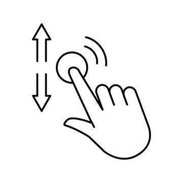 Gesture hand scroll line icon vector illustration Stock Illustration
