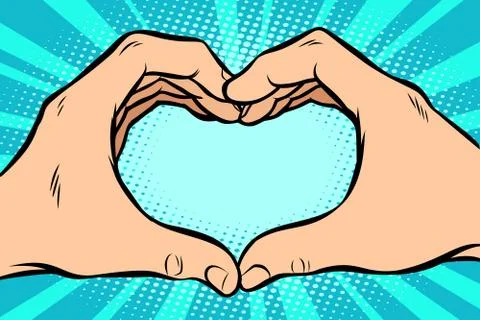 Gesture with hands heart Stock Illustration