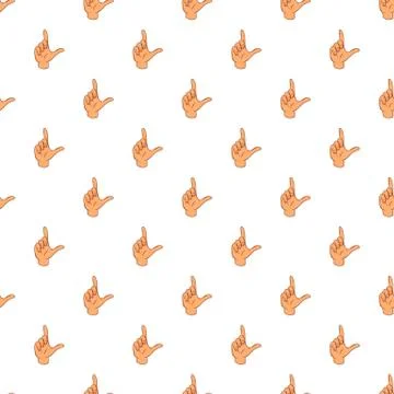 Gesture idea pattern, cartoon style Stock Illustration