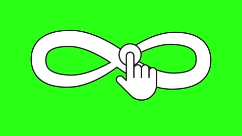 Gesture Navigation Animation Guide on Green Background Stock Footage 327144951