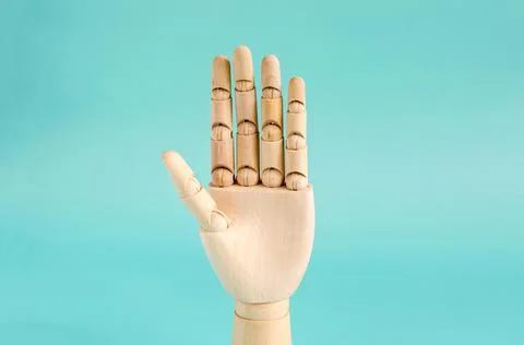 Gesture open palm close-up. Stock Photos