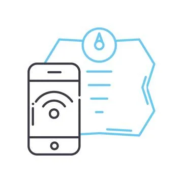 Gesture recognition controller line icon, outline symbol, vector illustration Stock Illustration