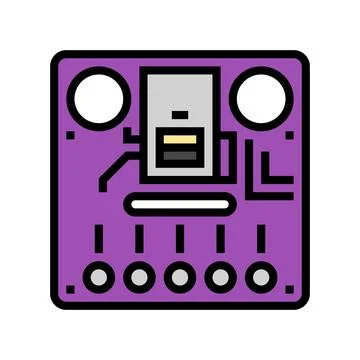 Gesture recognition sensor color icon vector illustration Illustrazione stock