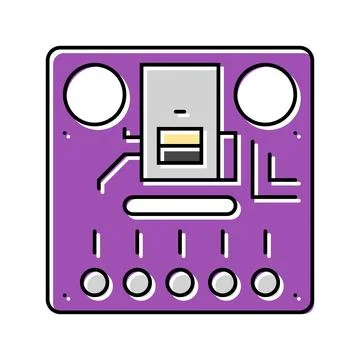 Gesture recognition sensor color icon vector illustration Stock Illustration