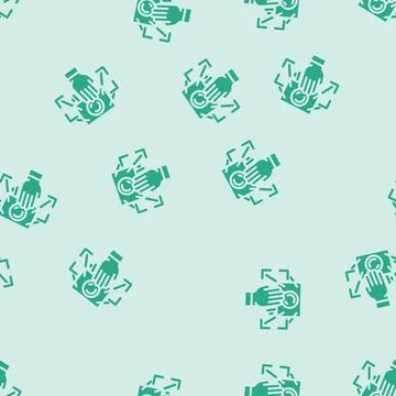 Gesture recognition sensor glyph vector seamless pattern 스톡 일러스트