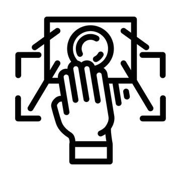Gesture recognition sensor line icon vector illustration Stock Illustration