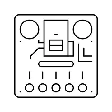 Gesture recognition sensor line icon vector illustration Illustrazione stock