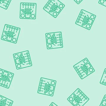 Gesture recognition sensor line seamless pattern Stock Illustration