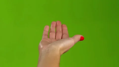 Gesture of right hand, come closer or come to me Stock Footage