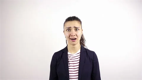 Gesture suicide, over stressed and tense woman. Stock-Footage 87980438