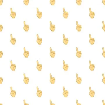 Gesture thumb up pattern, cartoon style Stock Illustration