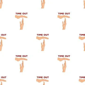 Gesture of a time out.Basketball pattern icon in cartoon style vector symbol Stock Illustration