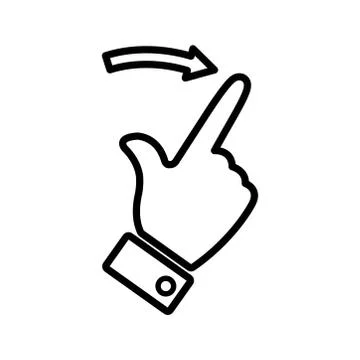 Gesture - touch screen icon vector design template Stock Illustration
