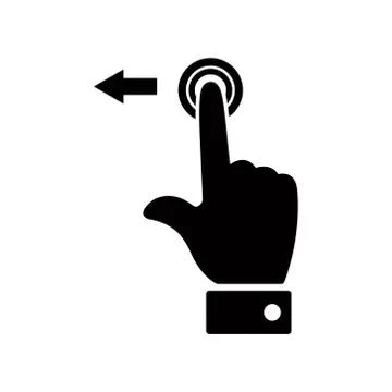 Gesture - touch screen icon vector design template Illustrazione stock
