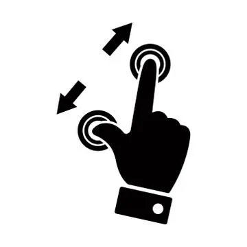 Gesture - touch screen icon vector design template Illustrazione stock