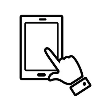Gesture - touch screen icon vector design template Illustrazione stock