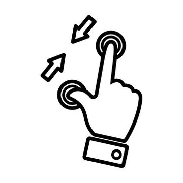 Gesture - touch screen icon vector design template Stock Illustration